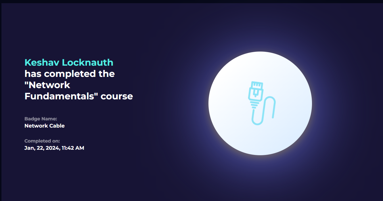 LetsDefend Network Cable badge